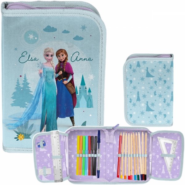 FROZEN PIÓRNIK SZKOLNY Z WYPOSAŻENIEM KRAINA LODU DLA DZIEWCZYNEK DISNEY