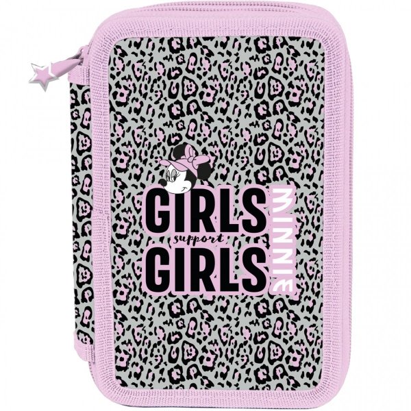 Myszka Minnie Piórnik 3 Komorowy z Wyposażeniem Szkolny dla Dziewczynki [DM22AA-023]