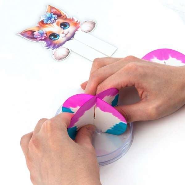 KOTEK MAGICZNY KRYSTALICZNY ROSNĄCE KRYSZTAŁY ZESTAW KREATYWNY KIDEA Z KOTKIEM