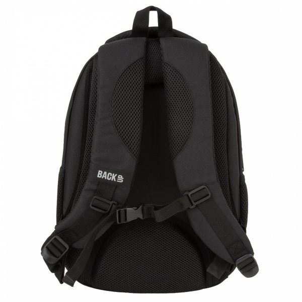 CZARNY PLECAK MŁODZIEŻOWY BACKUP SZKOLNY DERFORM 4 komorowy DUŻY DERFORM