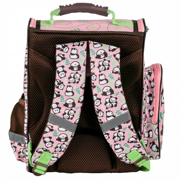 TORNISTER z PANDĄ SZKOLNY DERFORM DLA DZIEWCZYNY Z MISIEM PANDA DO 1 KLASY