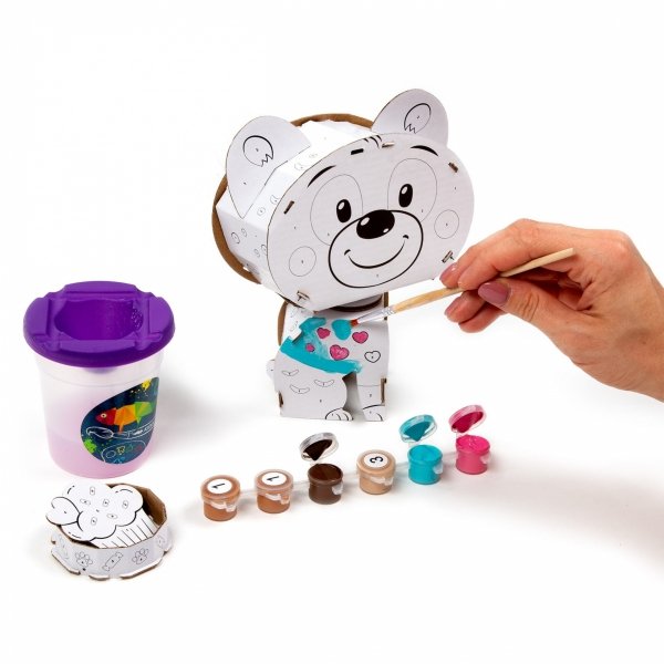 Figurka 3D Malowanie po Numerach Miś Kidea zestaw [F3DMNMKA]