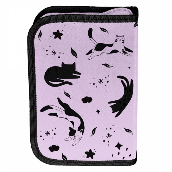 KOT DZIEWCZĘCY TORNISTER SZKOLNY Z KOTKIEM DO 1 KLASY KOTEK KOMPLET 3 elem.