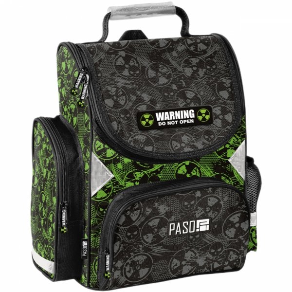 TORNISTER WARNING ALERT SZKOLNY DLA CHŁOPAKÓW DO KLAS 1-4 PODSTAWÓWKI PASO