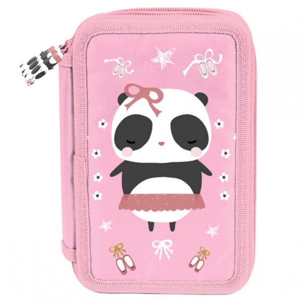 3-kom. Piórnik Miś Panda z Wyposażeniem Szkolny Paso [PP22AD-023]
