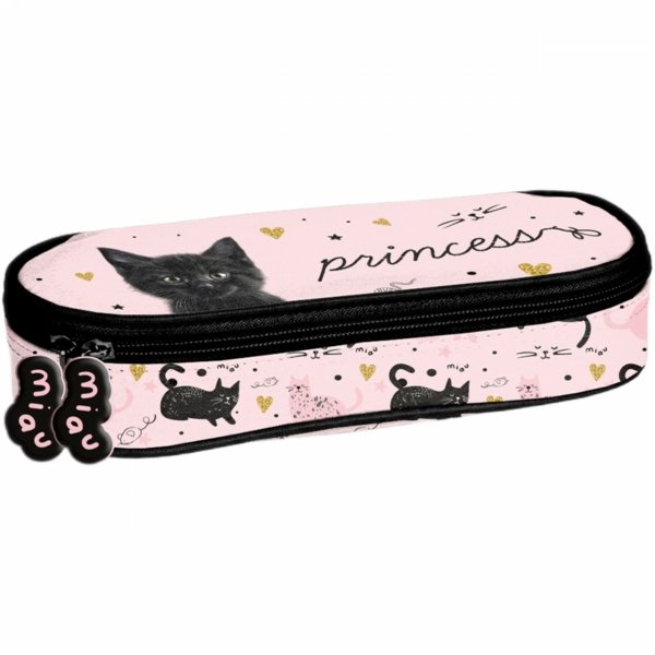 KOTEK PIÓRNIK DLA DZIEWCZYNY Z KOTKIEM SZKOLNY OTWIERANY Z KLAPKĄ CATS PASO