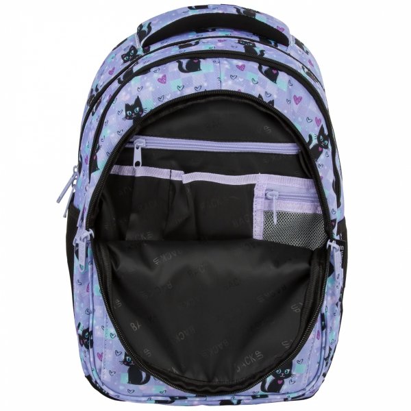 CATS KOMPLET 5ele SZKOLNY PLECAK MŁODZIEŻOWY BACKUP Z KOTKAMI SZKOLNY KOTEK