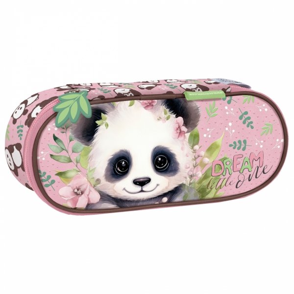 PANDA PLECAK z MISIEM DLA UCZENNIC SZKOLNY DZIEWCZĘCY DO 1 KLASY ZESTAW 5w1