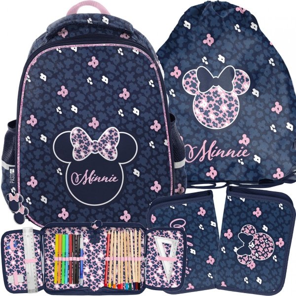 Komplet Dziewczęcy Plecak Myszka MInnie do Szkoły [DM23MM-565]