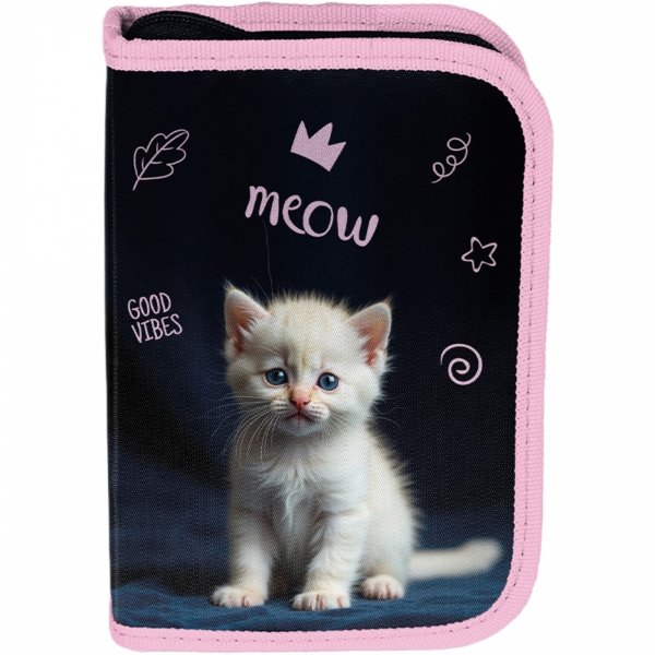 PIÓRNIK Z WYPOSAŻENIEM Z KOTKIEM SZKOLNY DLA DZIEWCZYNEK KOTEK CATS PASO