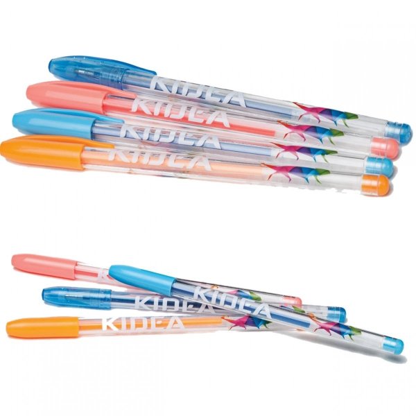 Długopisy Żelowe Fluorescencyjne 24 Kolory Kidea [DZ24KA]
