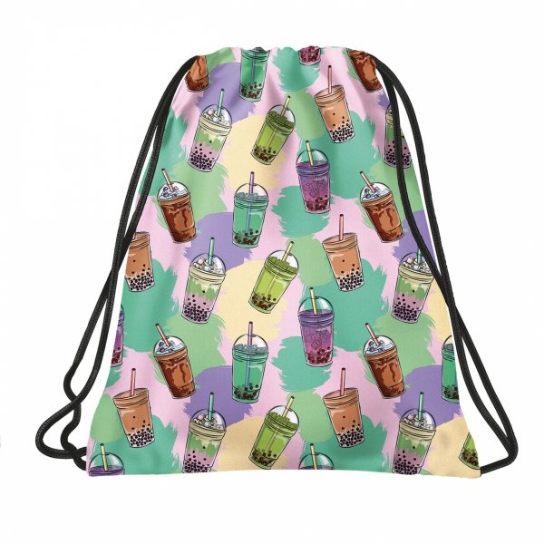 BACKUP PLECAK SZKOLNY MŁODZIEŻOWY BUBBLE TEA ZESTAW 3ele. DLA DZIEWCZYNY