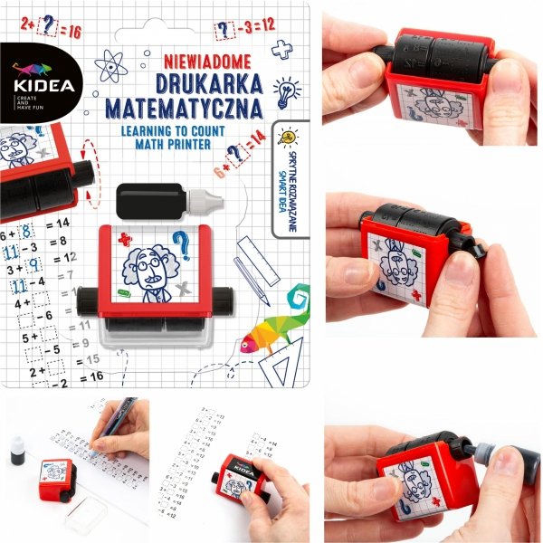 NIEWIADOME DRUKARKA MATEMATYCZNA DLA DZIECKA DO NAUKI PIECZĄTKI KIDEA