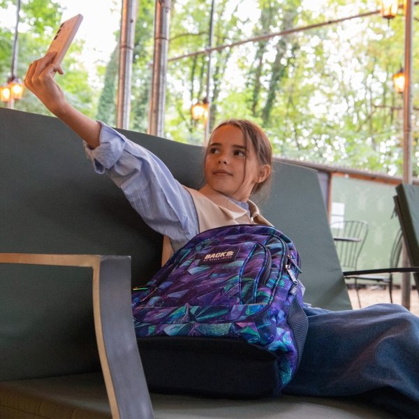 PLECAK BACKUP SZKOLNY MŁODZIEŻOWY DLA DZIEWCZYNY 4 kom. CRYSTAL ZESTAW 3w1