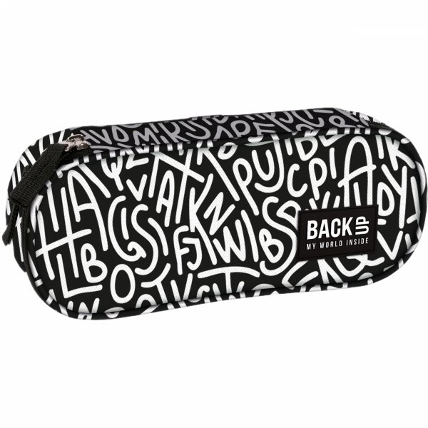 PLECAK ZESTAW 4 elem. BACKUP SZKOLNY MŁODZIEŻOWY LITERY GRAFFITI 3 KOMOROWY
