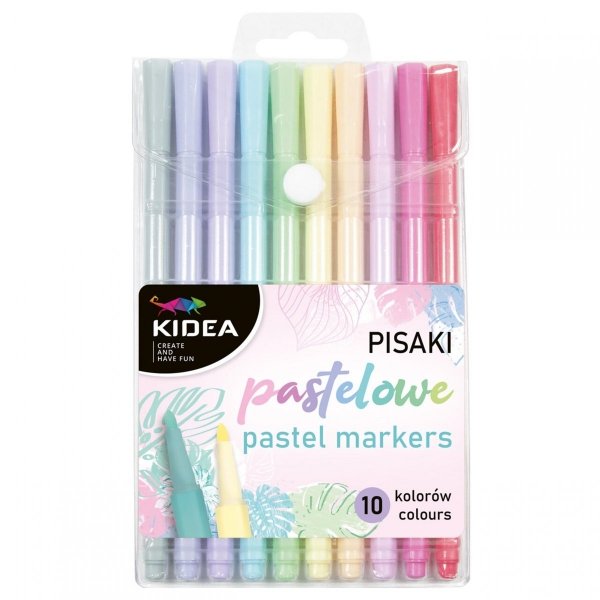 Pastelowe Pisaki 10 Kolorów Flamastry Kidea Derform [PIP10KA]