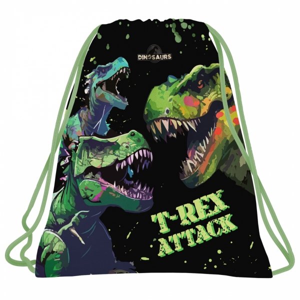 PLECAK DINOZAURY SZKOLNY DO 1 KLASY KOMPLET 5w1 TORNISTER TYRANOZAUR T-REX