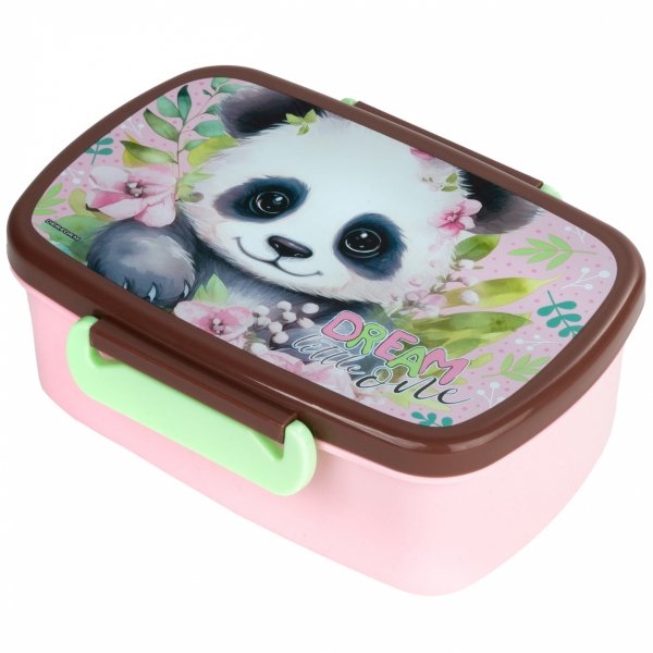 PANDA BIDON ŚNIADANIÓWKA Z MISIEM DERFORM DLA DZIEWCZYNEK ZESTAW 2w1 MODNY