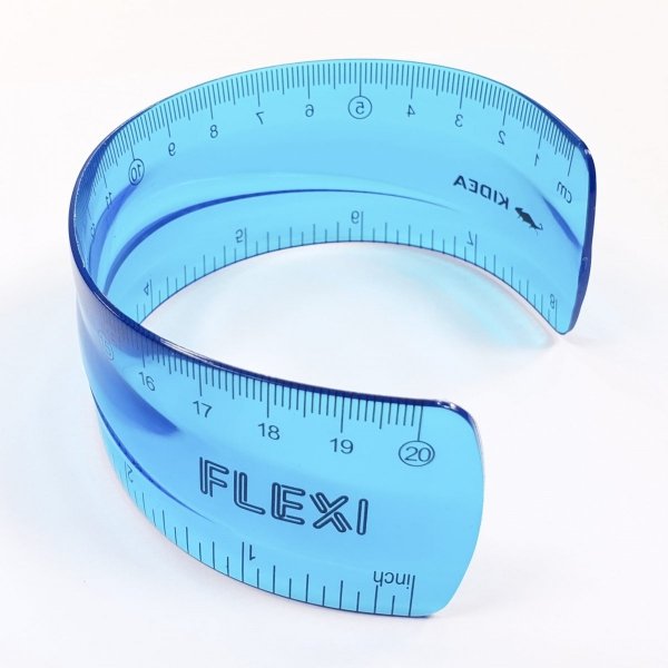 Niebieska Linijka 20 cm Flexi Kidea Elastyczna dla Dzieci [LF20CMKA]