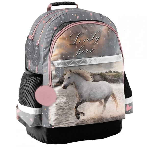 Komplet 5w1 Plecak Szkolny Koń dla Dziewczyny Paso [PP22HR-116]