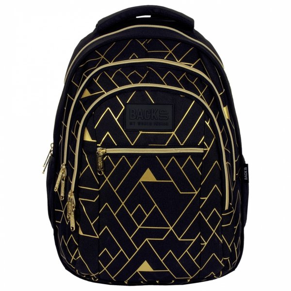PLECAK MŁODZIEŻOWY BACKUP GEOMETRIC GOLD ZESTAW 4w1 DLA DZIEWCZYNY SZKOLNY