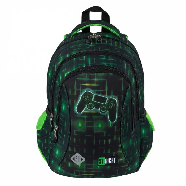 GAMER PLECAK ST.RIGHT SZKOLNY GAME ZESTAW 5w1 GRY DLA CHŁOPAKÓW GAMEPAD