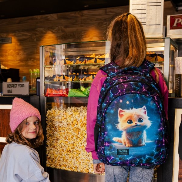 PLECAK KOTEK KOMPLET 5 elem. BACKUP SZKOLNY MŁODZIEŻOWY CATS 3 WZORY