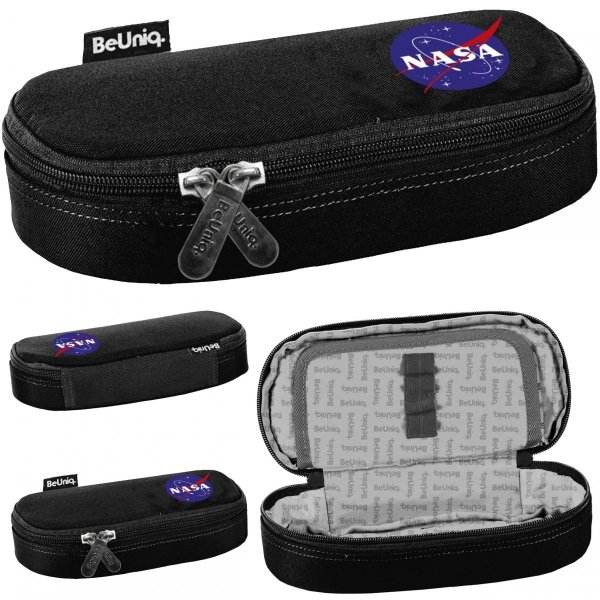 Czarny Piórnik NASA Usztywniany Szkolny BeUniq [NASA21-013]
