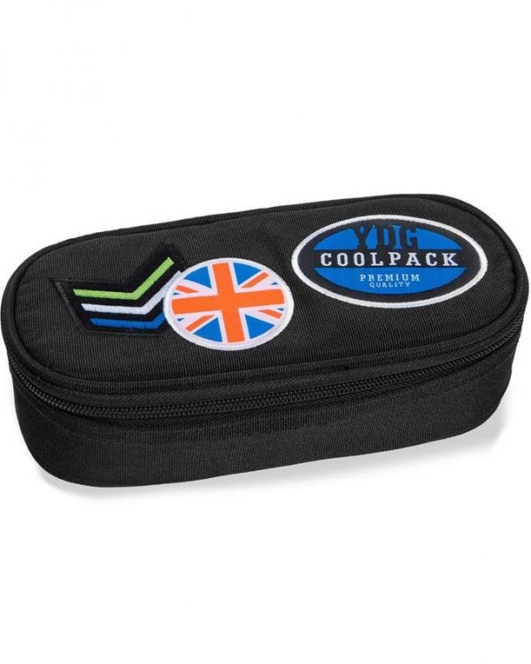 Czarny Cp CoolPack Plecak Młodzieżowy z Naszywkami [B24055]