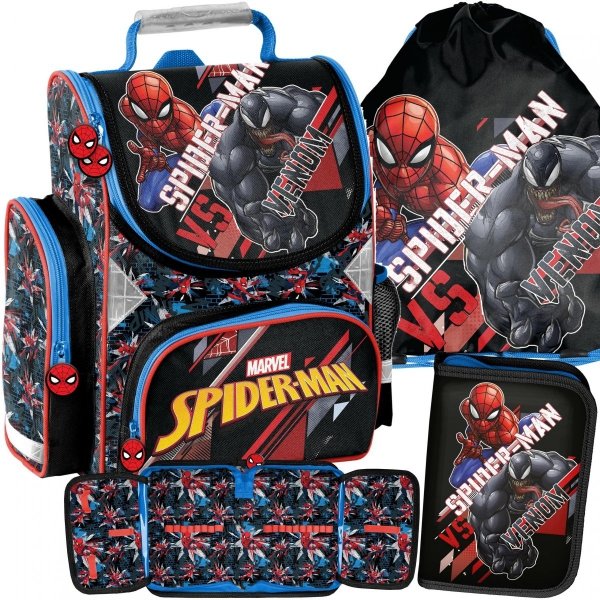Szkolny Dziecięcy Tornister Venom dla Chłopaków do 1 Klasy Spiderman [SPX-525]