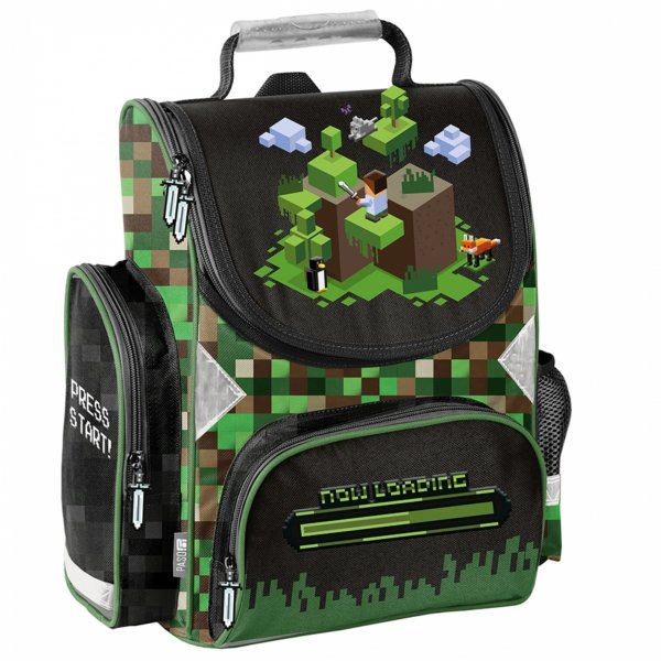 TORNISTER MINECRAFT KOMPLET 5w1 GRY SZKOLNY GAMING DLA CHŁOPAKÓW DO 1 KLASY