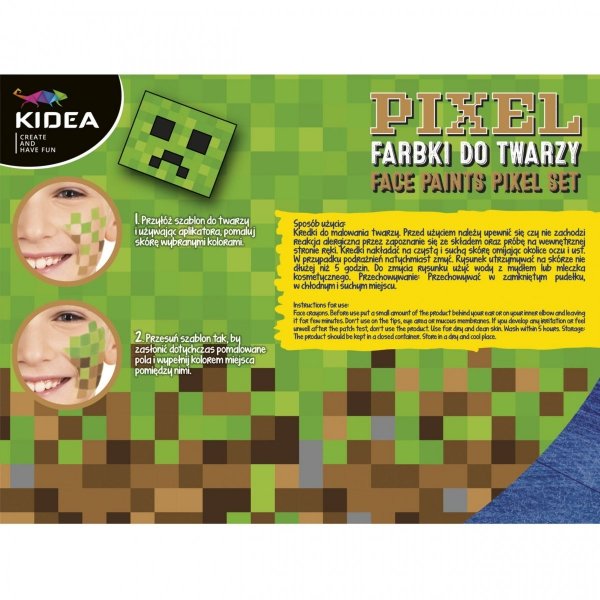 Farby do Twarzy Zestaw Gamer Gra Piksele Pixel [FDTZPKA]