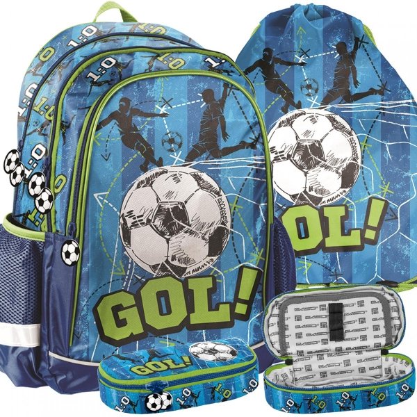 Piłka Nożna Plecak dla Fana Futbolu do Szkoły Zestaw Paso [PP20FB-081]