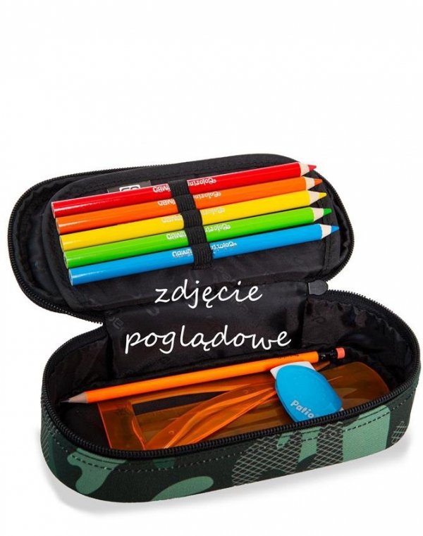 Czarny Cp CoolPack Plecak Młodzieżowy z Naszywkami [B24055]