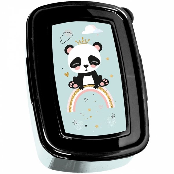 KOMPLET 5el TORNISTER SZKOLNY MIŚ PANDA DLA DZIEWCZYNKI DO 1 KLASY MIĘTOWY