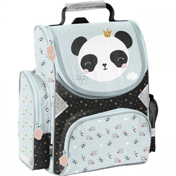 Szkolny Tornister Miś Panda dla Dziewczyny Miętowy [PP23PQ-525]