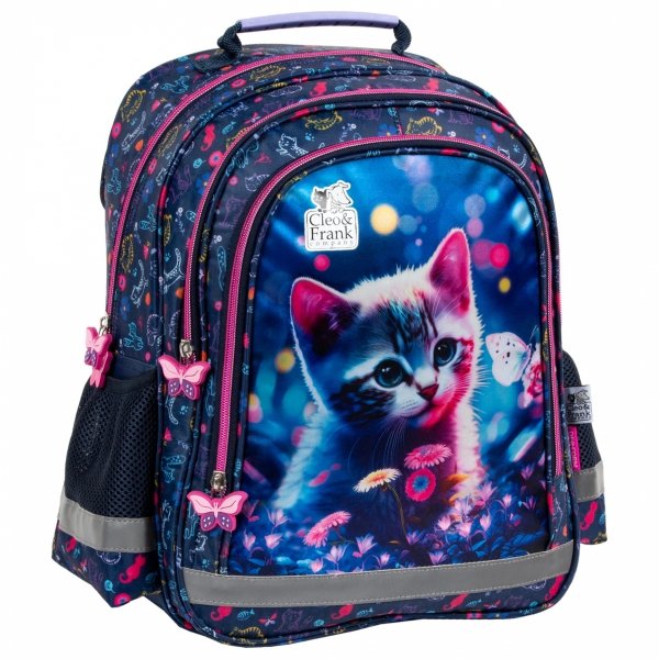 ZESTAW 5el KOT CATS PLECAK Z KOTKAMI DLA DZIEWCZYNEK SZKOLNY DO PODSTAWÓWKI