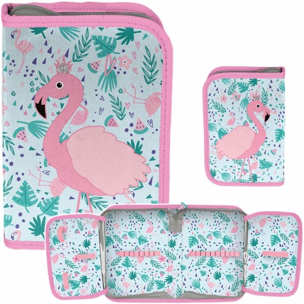 PIÓRNIK FLAMINGI SZKOLNY DO PODSTAWÓWKI DLA DZIEWCZYNY DO 1 KLASY PASO