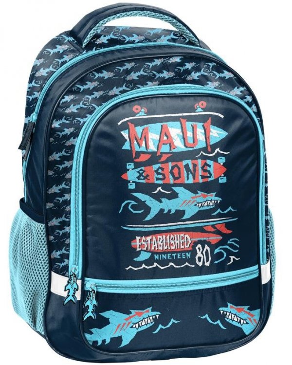 Chłopięcy Plecak Szkolny Maui&amp;Sons Rekiny [MAUL-260]
