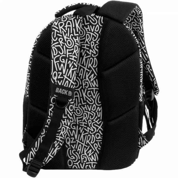 PLECAK KOMPLET 5w1 BACKUP SZKOLNY MŁODZIEŻOWY LITERY GRAFFITI 3 KOMOROWY