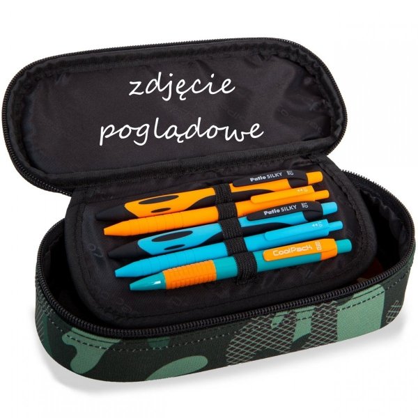 Modny Piórnik Cp Coolpack Szkolny Etui Młodzieżowy BADGES G BLACK Campus [B62056]