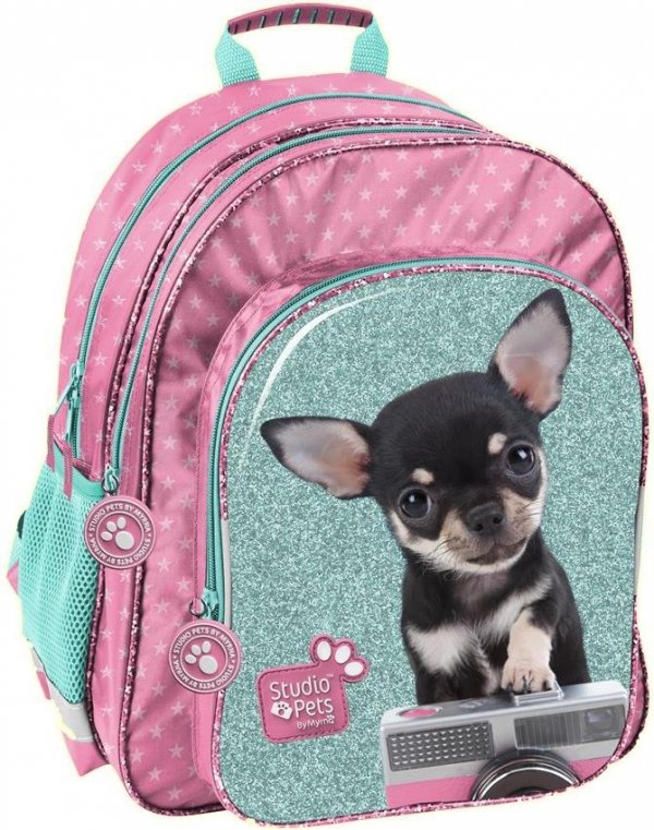 Chihuahua Plecak Szkolny Piesek dla Dziewczyny Komplet [PTE-090]