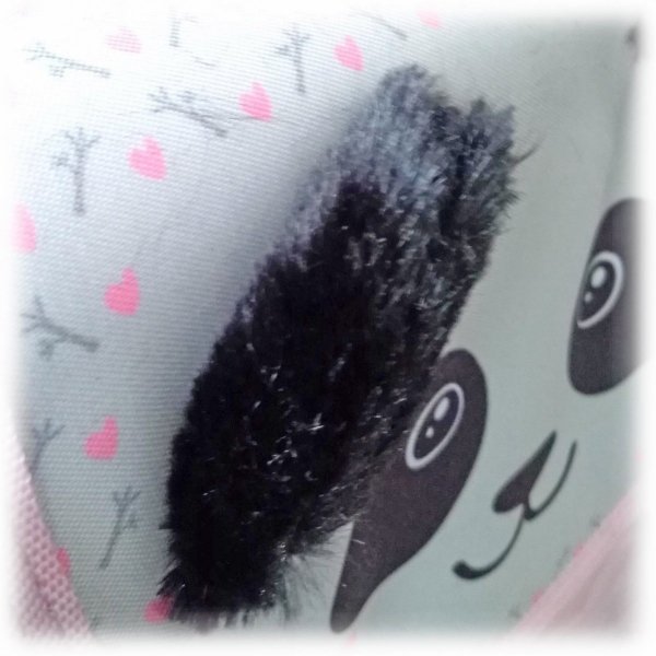 Modowy Tornister z Uszami Dziewczęcy Szkolny do 1 Klasy Miś Panda [PP20PA-525]