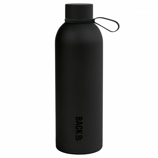 BUTELKA TERMICZNA CZARNA METALOWY KUBEK TERMICZNY TERMOS BIDON 500ML BACKUP