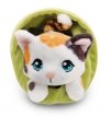 NICI 61332 Maskotka kotek w plamki 12cm w koszyku zielonym