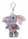 NICI 61480 Brelok pluszowy Słoń ciemnoszary Love 10cm GREEN