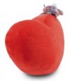 NICI 61491 Poduszka pluszowa w kształcie serca 42x27cm ze słonikiem Love 12cm