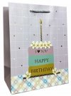 Torebka ozdobna prezentowa Urodzinowa JP-SR311C 18x23x10cm mix cena za 1 szt