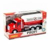 Polesie 86464 Profi' samochód cysterna z napędem, czerwony, światło, dźwięk w pudełku
