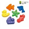 PLASTO Zestaw 6 dużych foremek 9-12 cm Różne kolory PLA2441